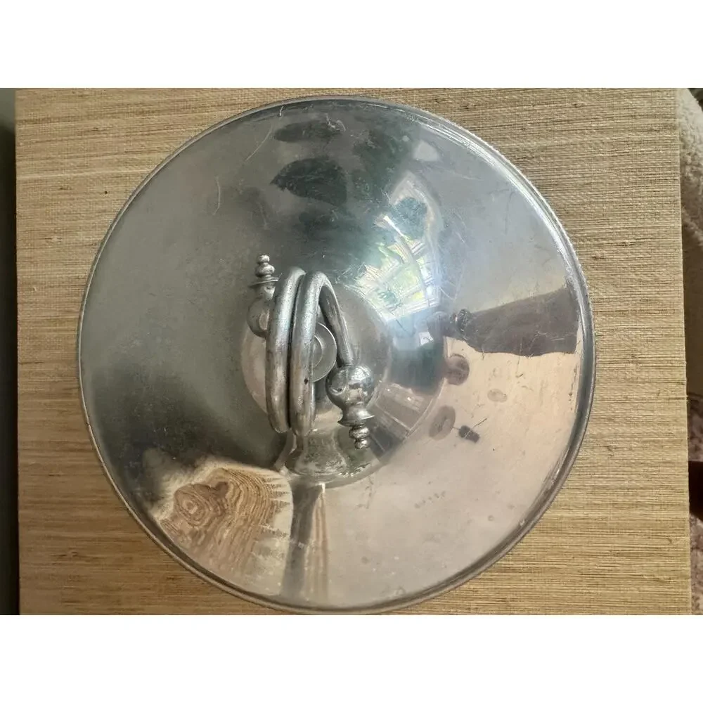 Vintage Aluminum Serving Dish with Pyrex, MCM Tureen Lid